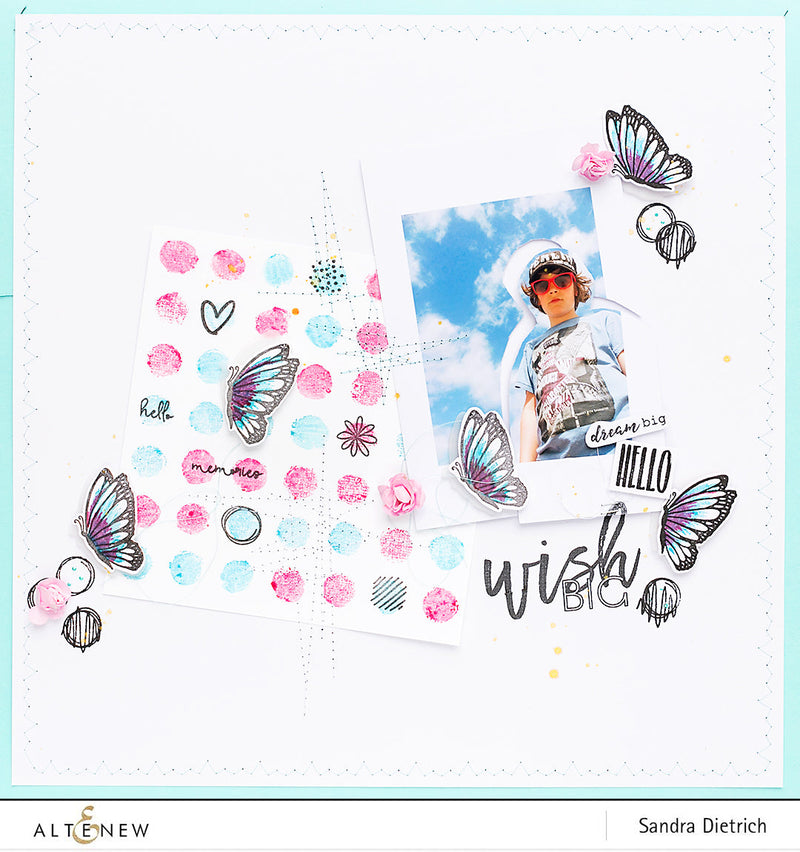 Stamping Fun on Scrapbook Layouts