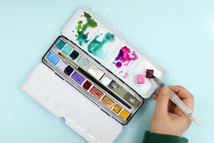 Metallic watercolor pan set from Altenew