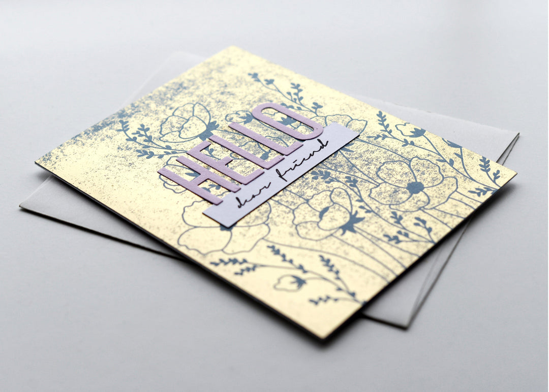 How to Create a Distressed Foiled Card with Press Plate