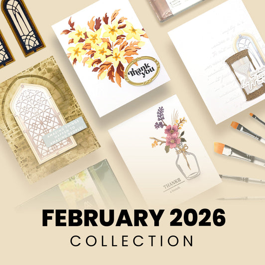 February 2026 Watercolor Sketchbooks, Artists' Watercolor Brushes, Stamps, Dies, Stencils, & MORE!