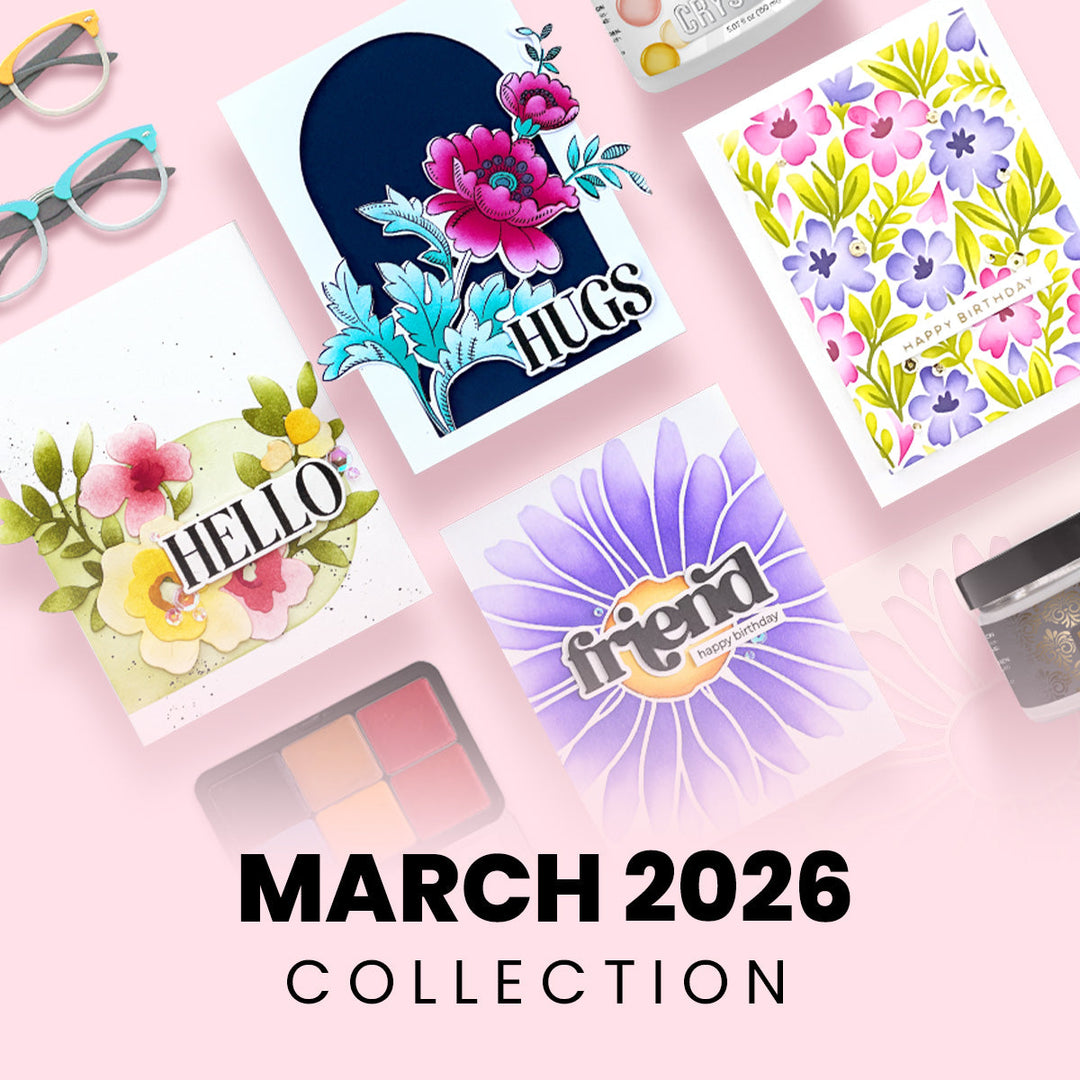 March 2026 Watercolor Compacts, Mixed Media Paste, Stamps, Dies, Stencils, & MORE!