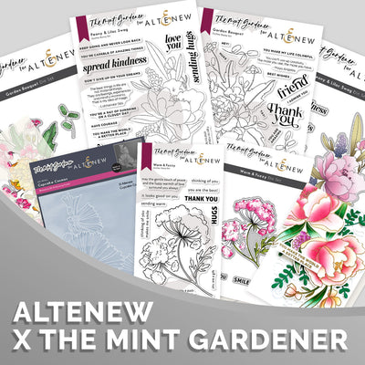 Altenew x The Mint Gardener Collection - Floral Stamps, Stencils, Dies, and Enamel Dots