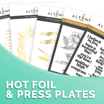 Altenew Hot Foil Plates Collection for Paper Crafting