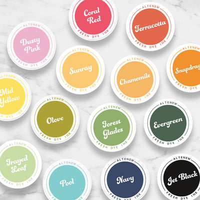 Fresh Round Dye Ink Pads for Paper Crafting
