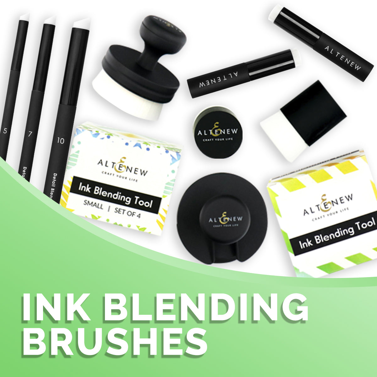 Yoseng Blending Brushes for Crafts Card Making,Ink Blending  Tool,Retractable Design- Silver(Pack of 2)