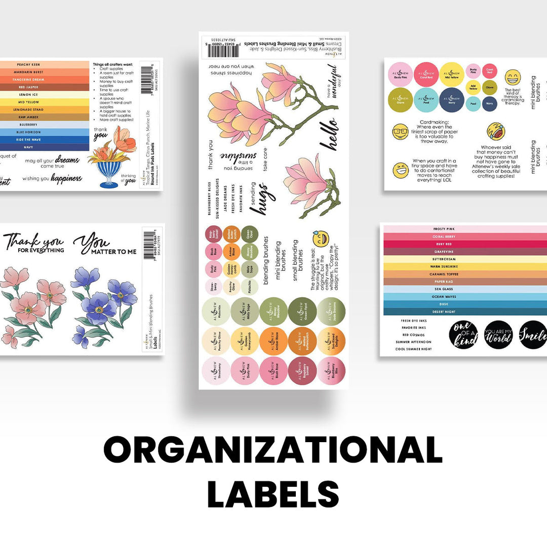 Organizational Labels for Ink Pads, Alcohol Markers, Blending Brushes & More!