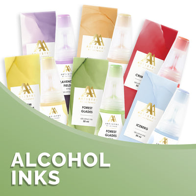 Tropical Garden Artist Alcohol Markers Set E & Alcohol Ink Bundle (12 Colors)