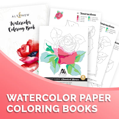 Watercolor Paper Coloring Books