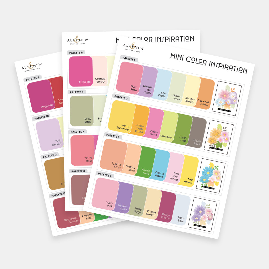 Printable Color Palette Chart.pdf Free Printable Color Palette for | 12 Altenew Ink Color Combinations