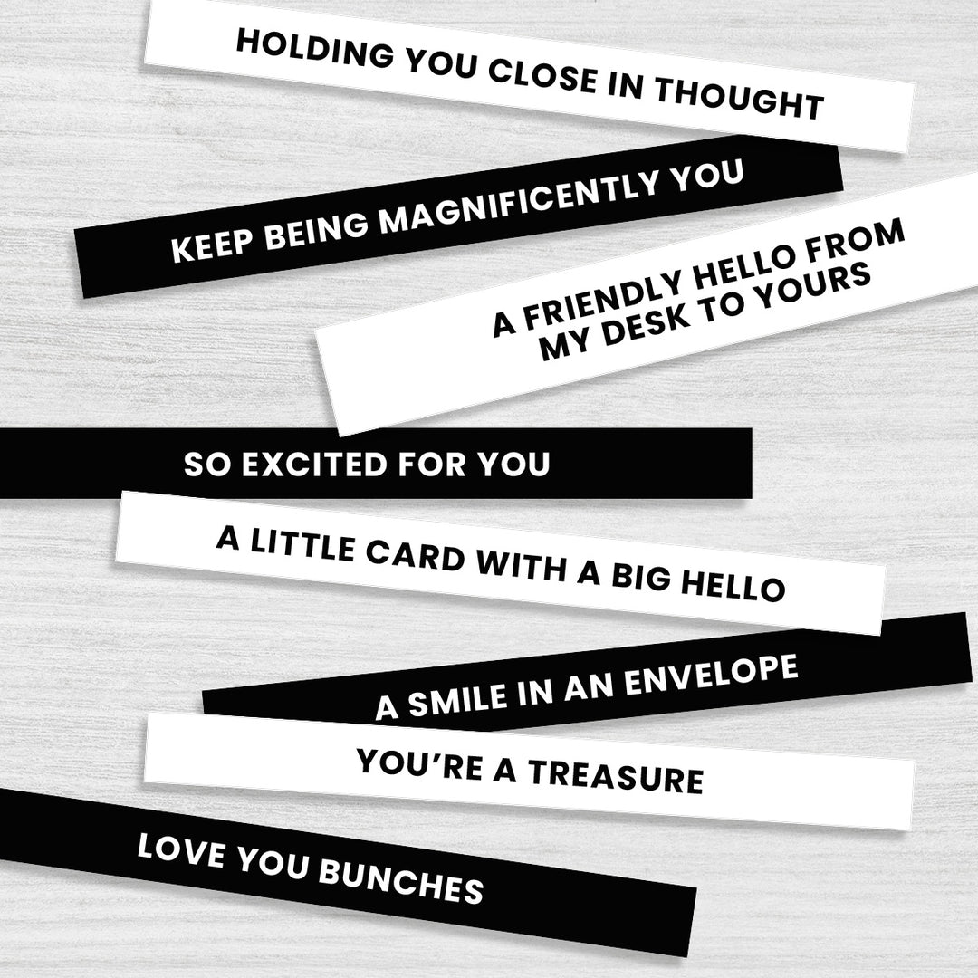 Sentiments For Small Free Printable Sentiments Strips for | 24 Ready-to-Use Greetings