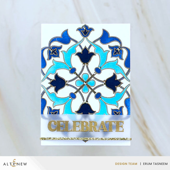 Altenew Arabesque Medallion stencil, die, and embossing folder bundle with intricate medallion patterns for paper crafting projects.