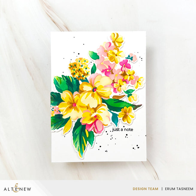 Build-A-Garden set by Altenew featuring softly sketched floral blooms for creative garden crafting and stamping projects.