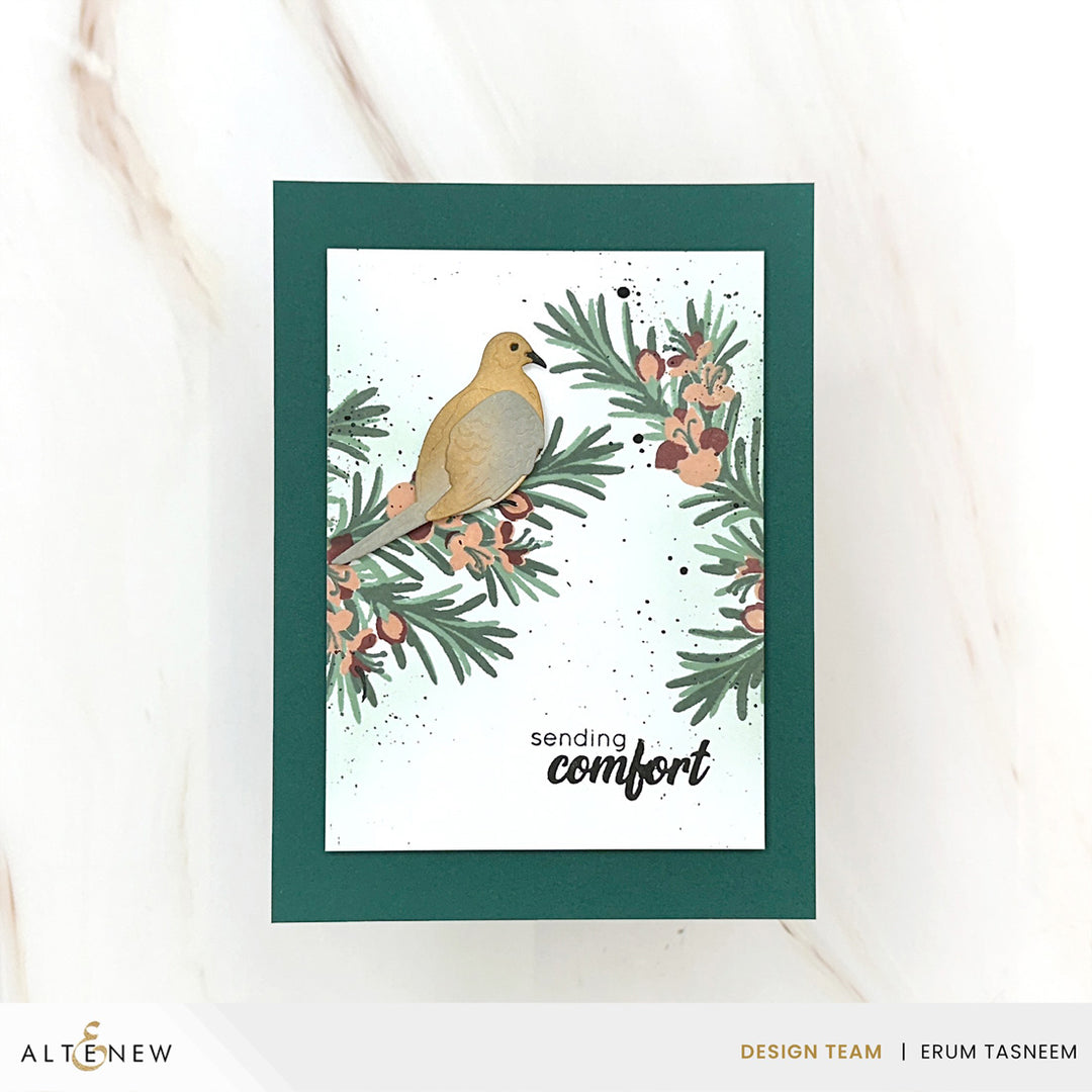 Altenew Marvelous Monthly Series November 2026 release bundle featuring Wings of Comfort stamp and die set on white background.