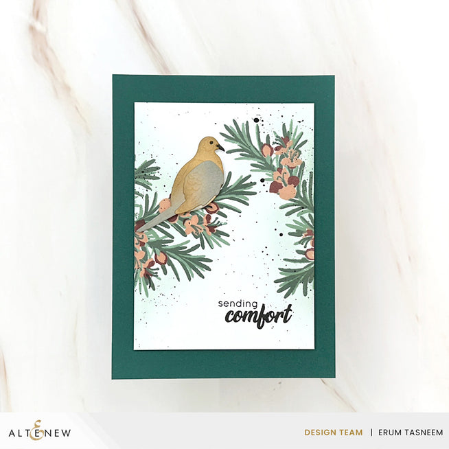 Altenew Marvelous Monthly Series November 2026 release bundle featuring Wings of Comfort stamp and die set on white background.