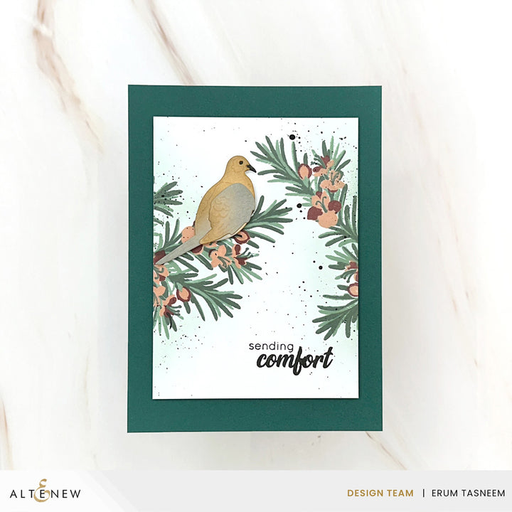 Altenew Marvelous Monthly Series November 2026 release bundle featuring Wings of Comfort stamp and die set on white background.