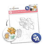 Stencil Art: White Cap Peonies Layering Stencil Set (6 in 1)