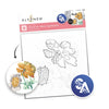 Stencil Art: White Cap Peonies Layering Stencil Set (6 in 1) - Altenew