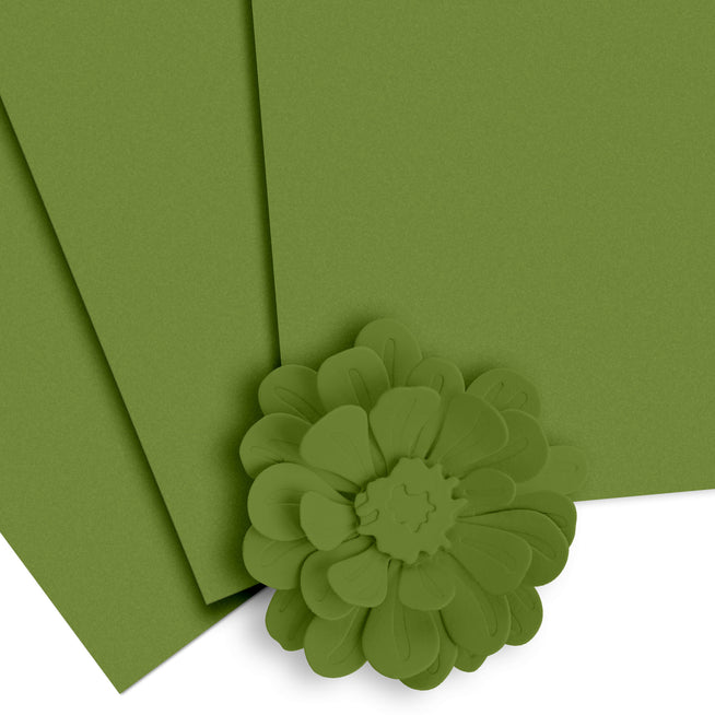 Altenew Crafty Necessities reindeer moss cardstock, 10 sheets set, natural green textured paper for crafting and card-making projects.