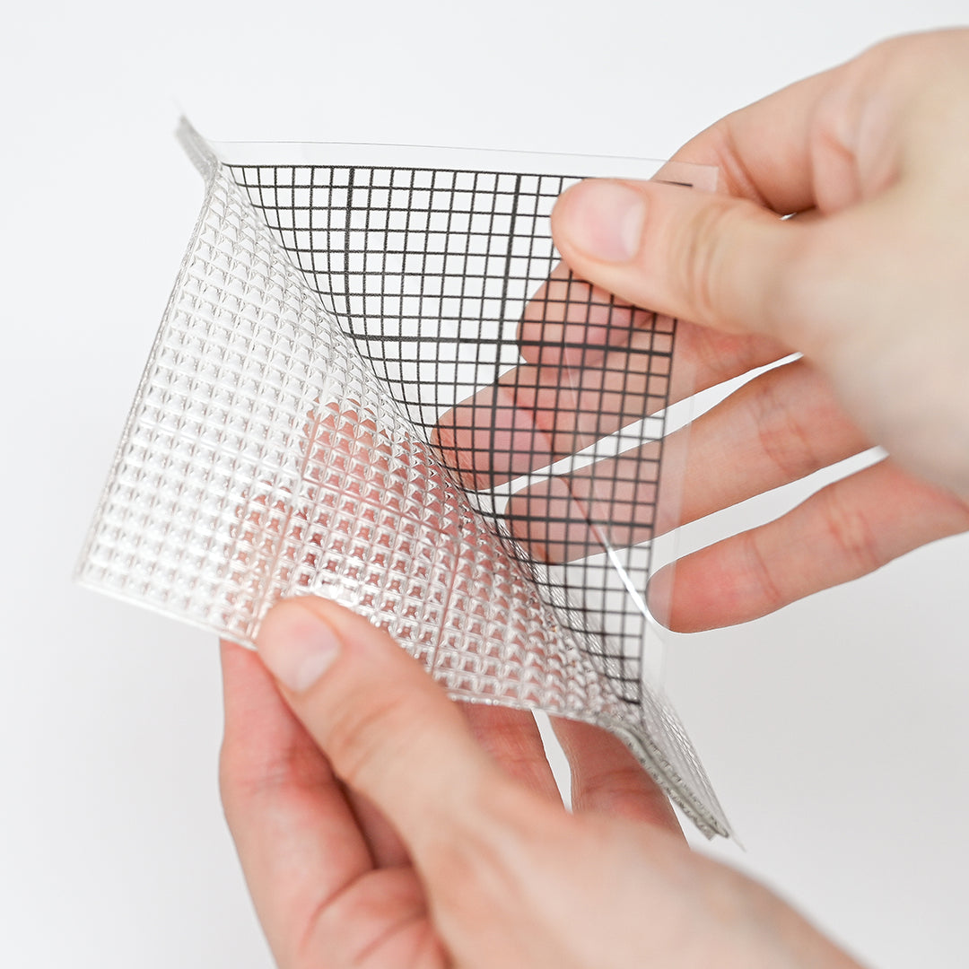 The Original Sticky Coaster: 4" x 4" (Classic Grid)