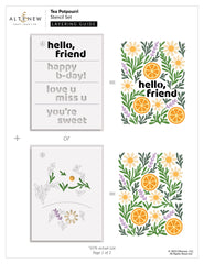 Tea Potpourri Stencil Set (5 in 1)