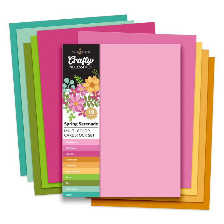 Crafty Necessities: Spring Serenade Multi-Color Cardstock Pack (10 Sheets/Set) - Altenew