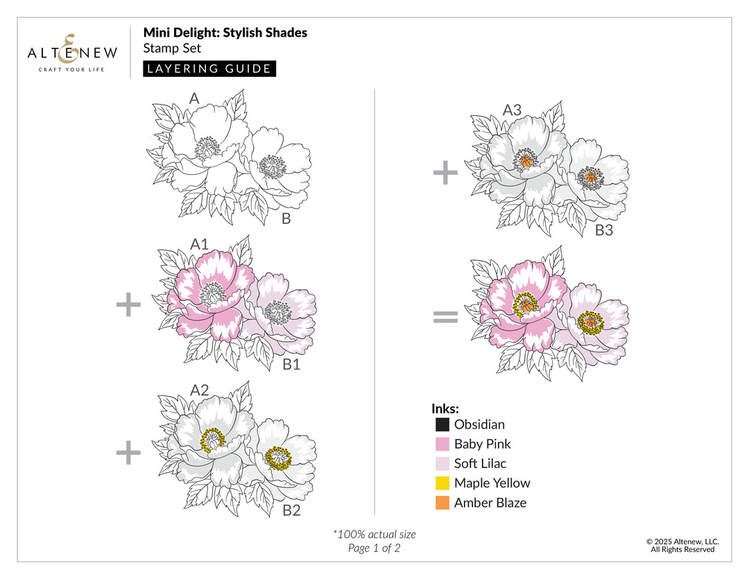 Mini Delight: Stylish Shades Stamp & Die Set - Altenew