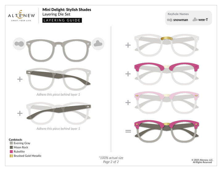 Mini Delight: Stylish Shades Stamp & Die Set - Altenew