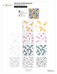 Stencil Art: Styled Backgrounds Layering Stencil Set (6 in 1) - Altenew
