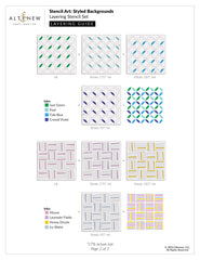 Stencil Art: Styled Backgrounds Layering Stencil Set (6 in 1) - Altenew