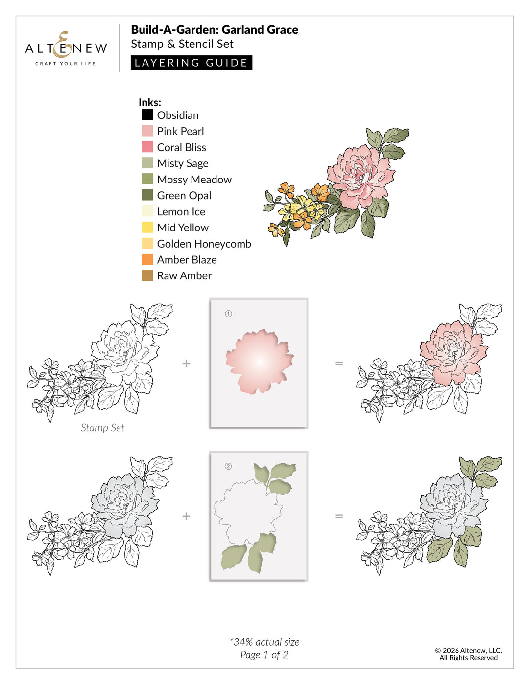Build-A-Garden: Garland Grace & Add-on Die Bundle - Altenew
