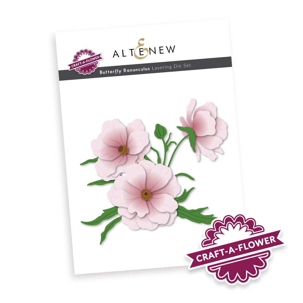 Craft-A-Flower: Butterfly Ranunculus Layering Die Set | Altenew
