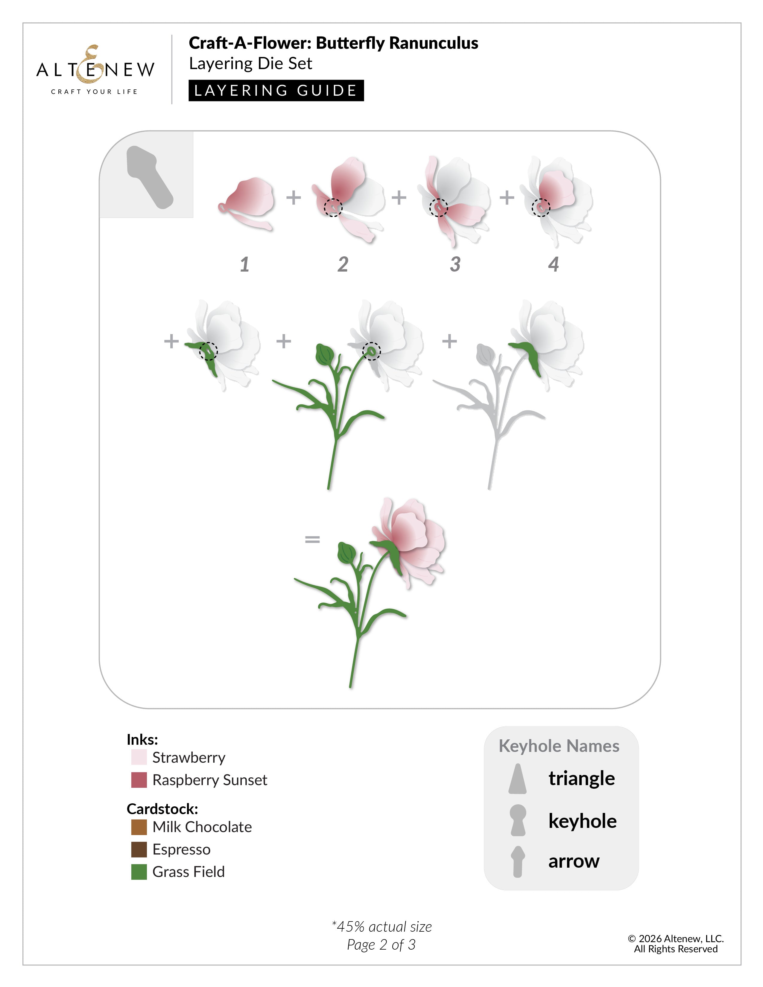 Craft-A-Flower: Butterfly Ranunculus Layering Die Set | Altenew