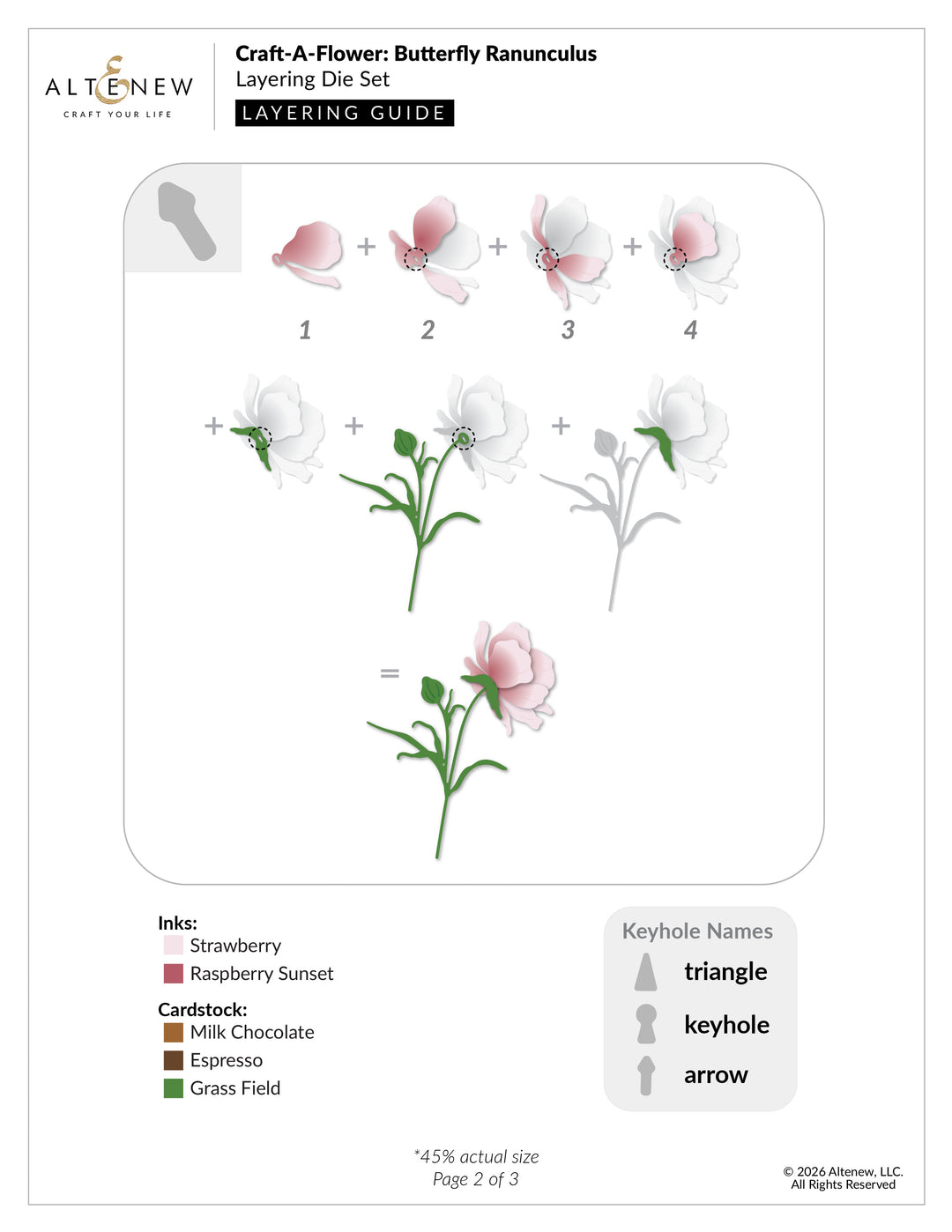 Craft-A-Flower: Butterfly Ranunculus Layering Die Set - Altenew