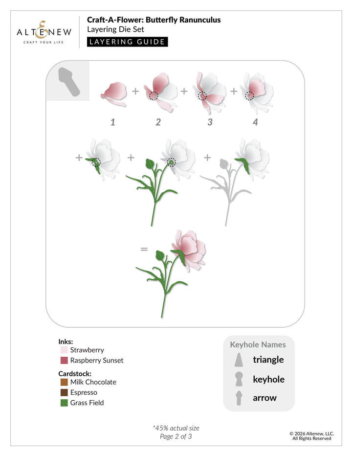 Craft-A-Flower: Butterfly Ranunculus Layering Die Set - Altenew
