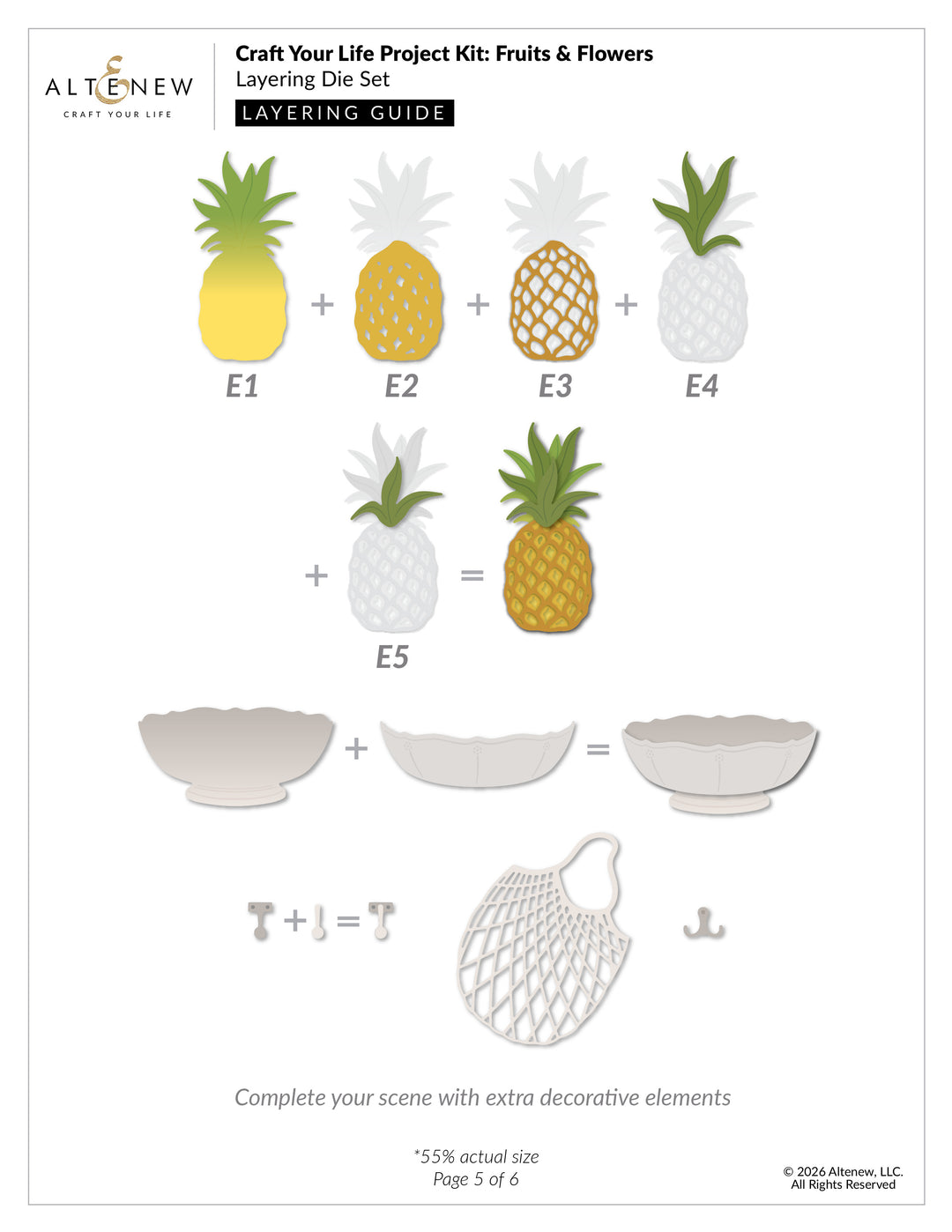 Craft Your Life Project Kit: Fruits & Flowers & Add-On Die Bundle - Altenew