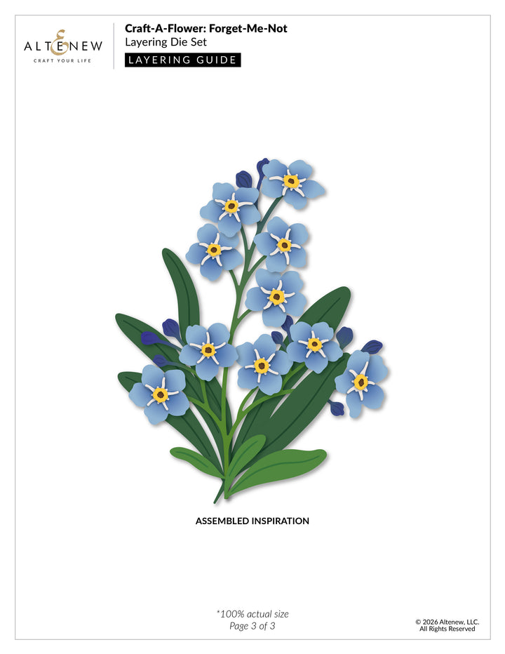 Craft-A-Flower: Forget-Me-Not Layering Die Set - Altenew