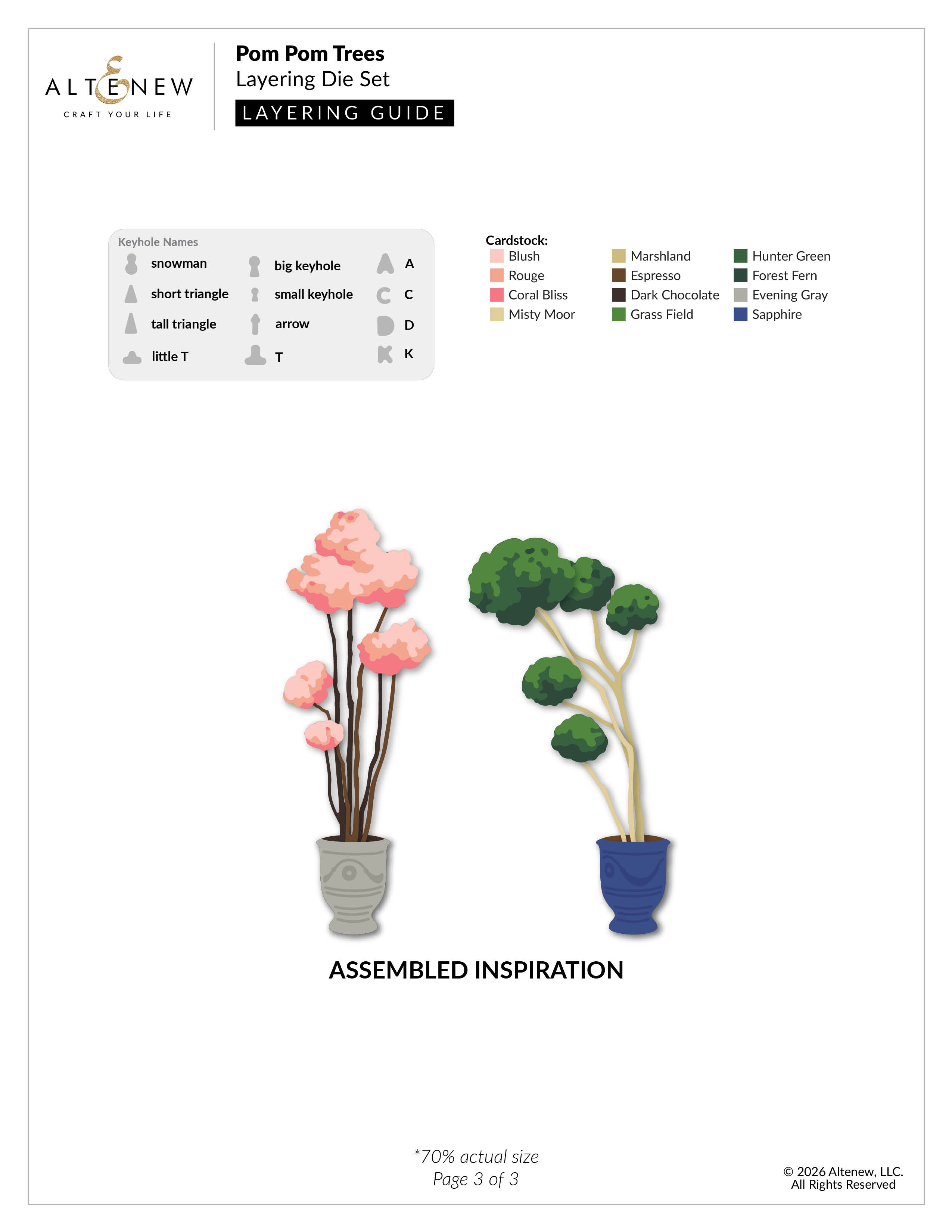 Pom Pom Trees Layering Die Set - Altenew