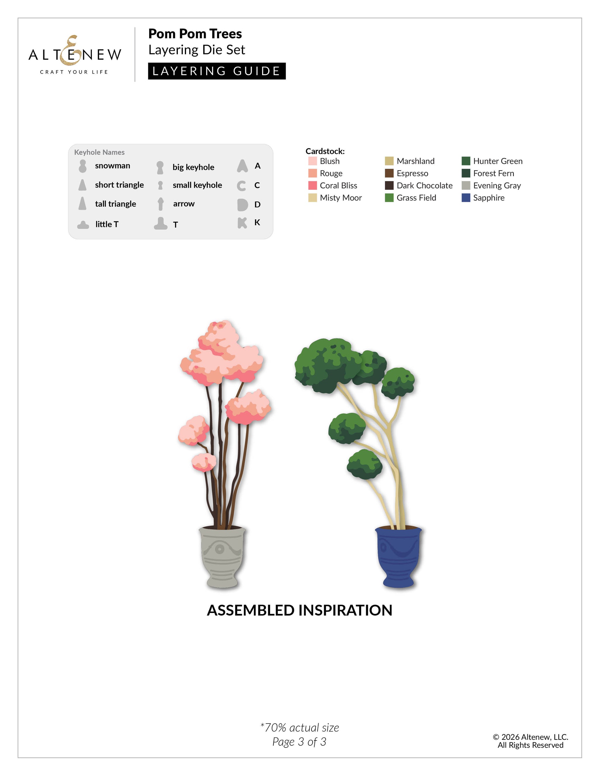 Pom Pom Trees Layering Die Set - Altenew