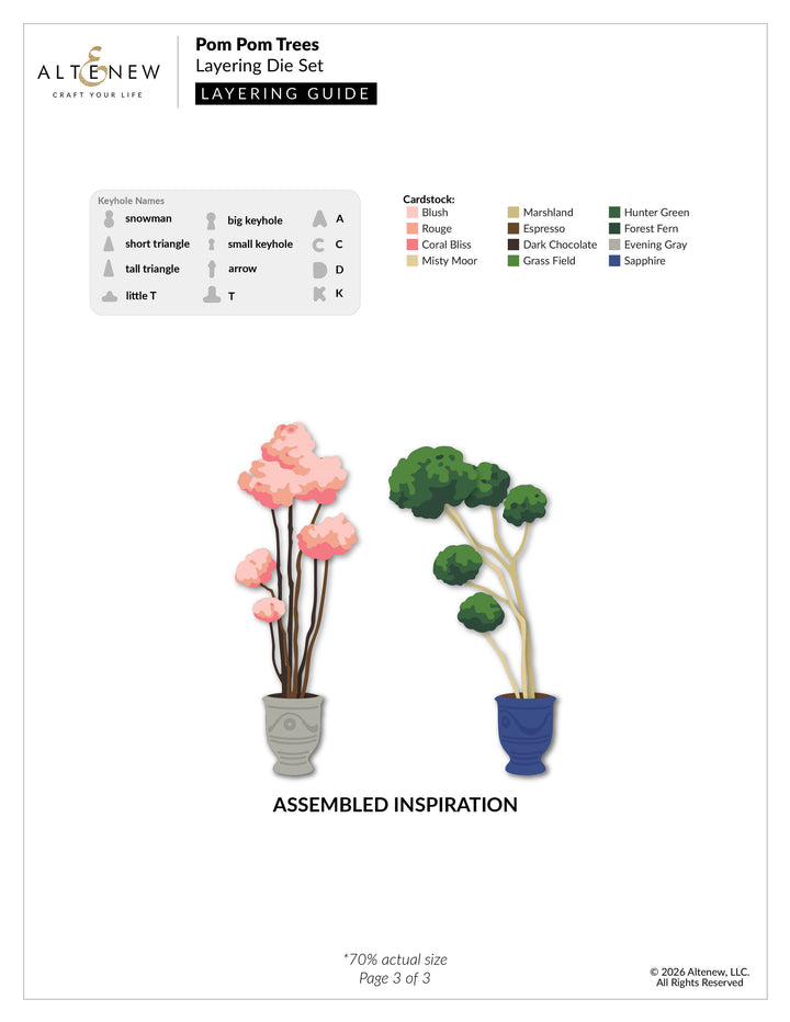 Pom Pom Trees Layering Die Set - Altenew
