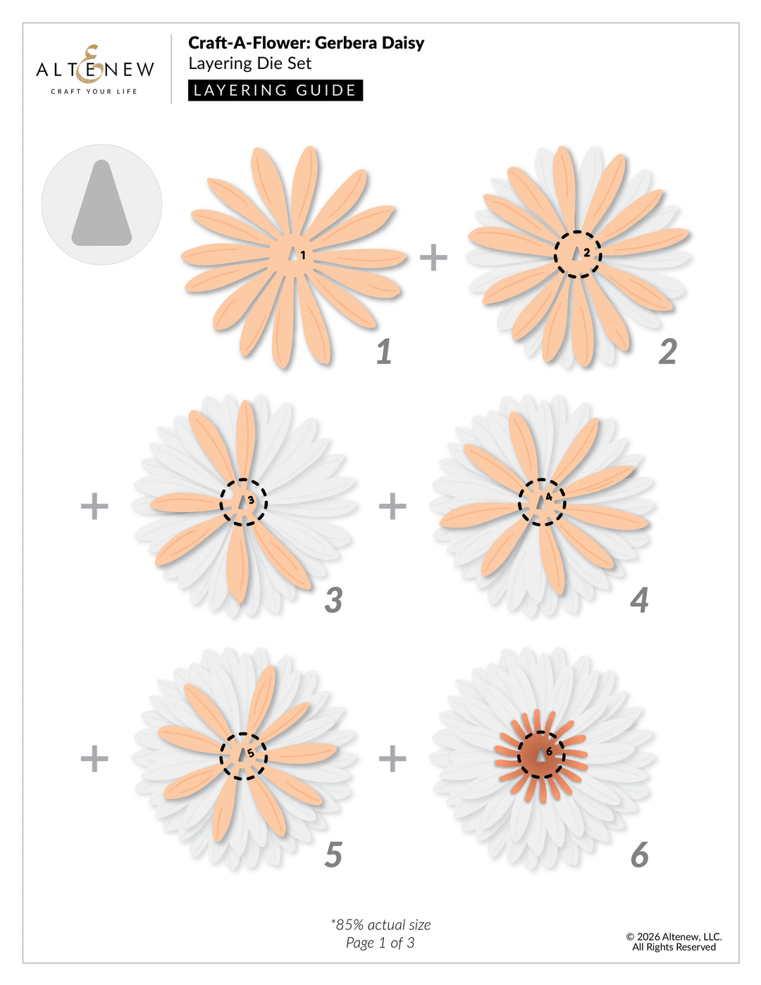 Craft-A-Flower: Gerbera Daisy Layering Die Set - Altenew