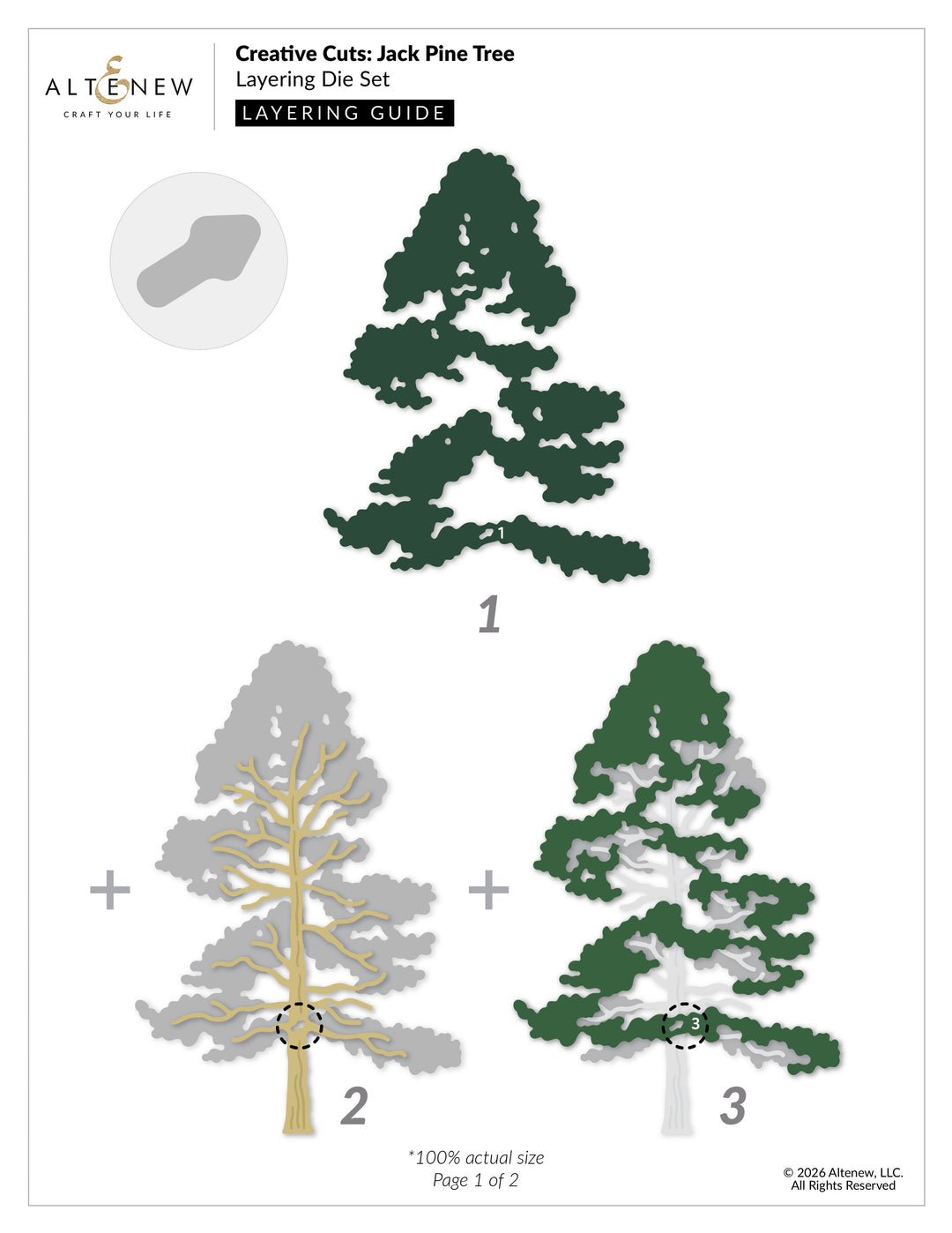 Creative Cuts: Jack Pine Tree Layering Die Set - Altenew