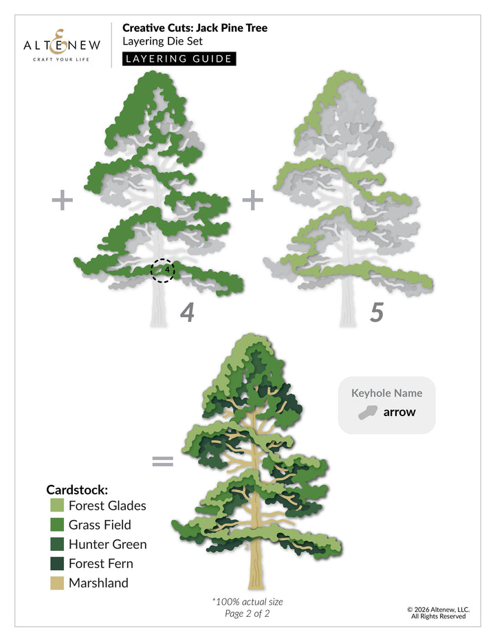 Creative Cuts: Jack Pine Tree Layering Die Set - Altenew