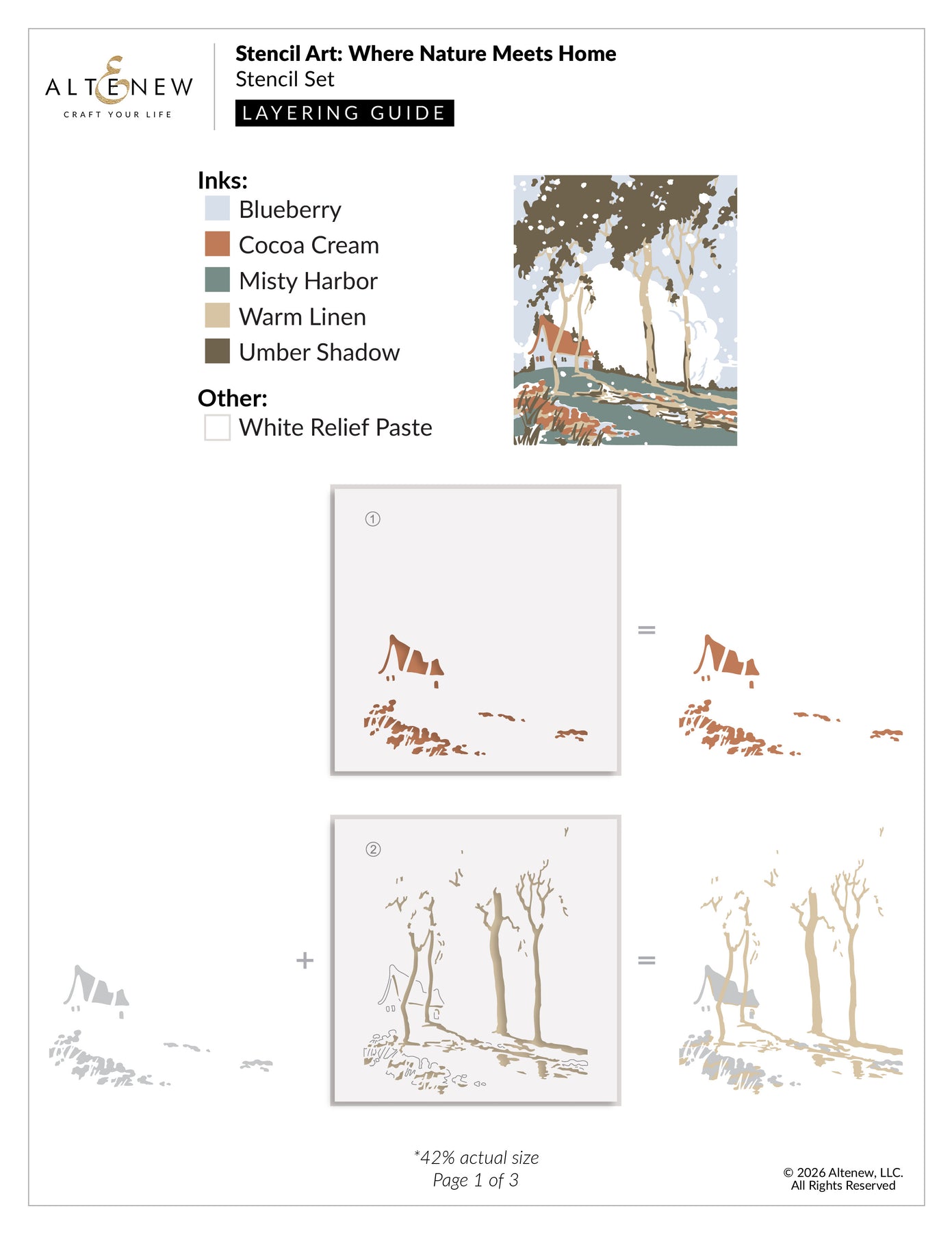 Nature Railing Stencil Stencil Art: Where Nature Meets Home Layering Stencil Set (6 in 1)