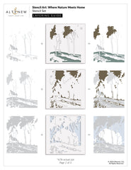 Stencil Art: Where Nature Meets Home Layering Stencil Set (6 in 1) - Altenew