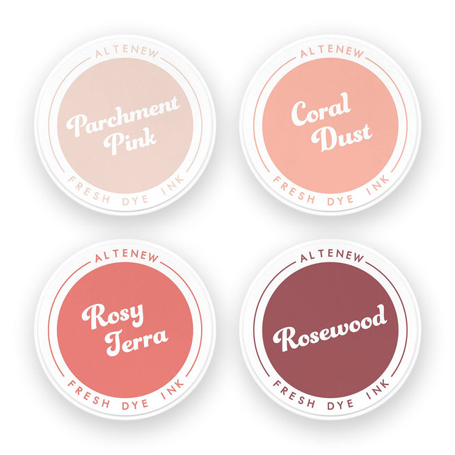 Altenew Soft Earth & Bloom Fresh Dye Ink Bundle with vintage-inspired ink pads in earthy and floral shades.