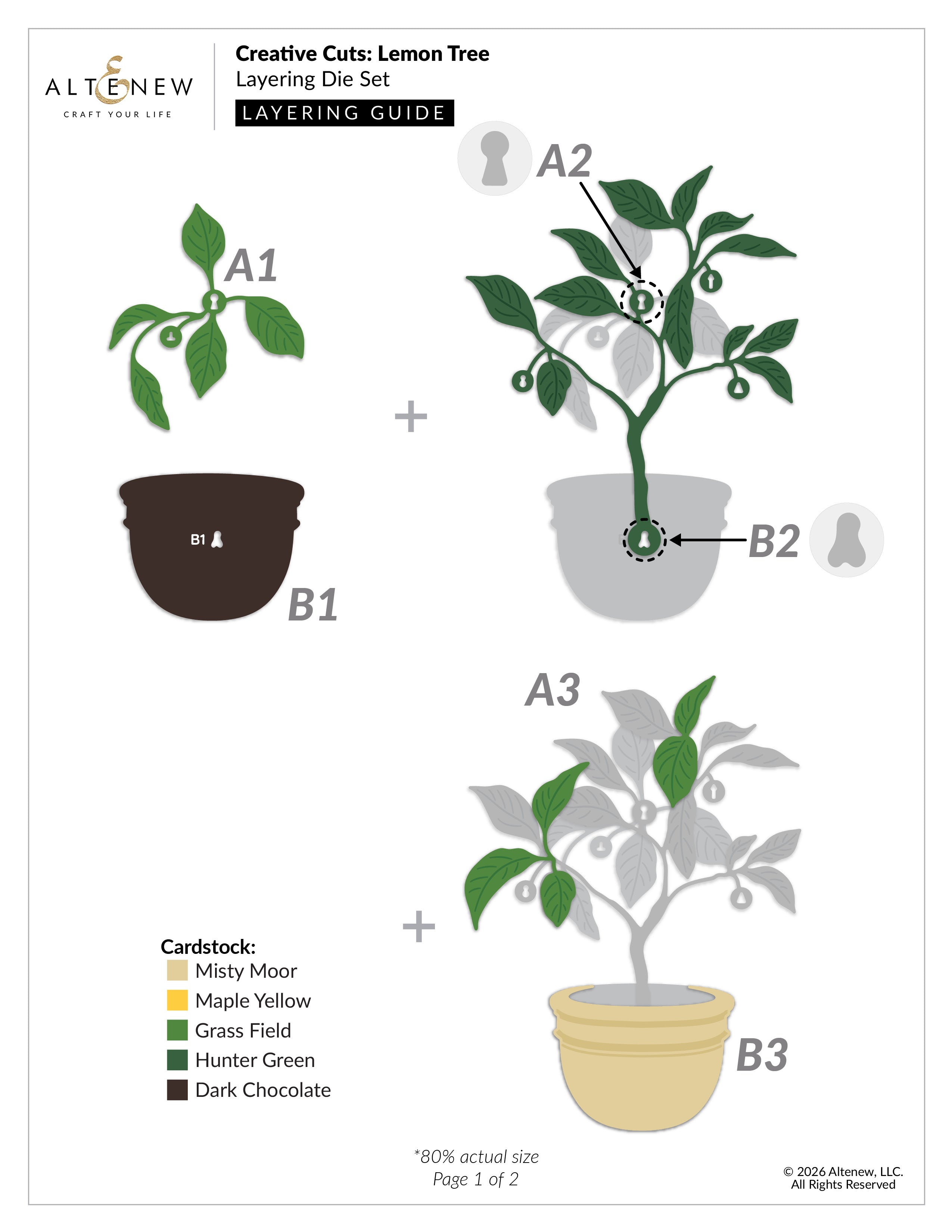 Creative Cuts: Lemon Tree Layering Die Set | Altenew