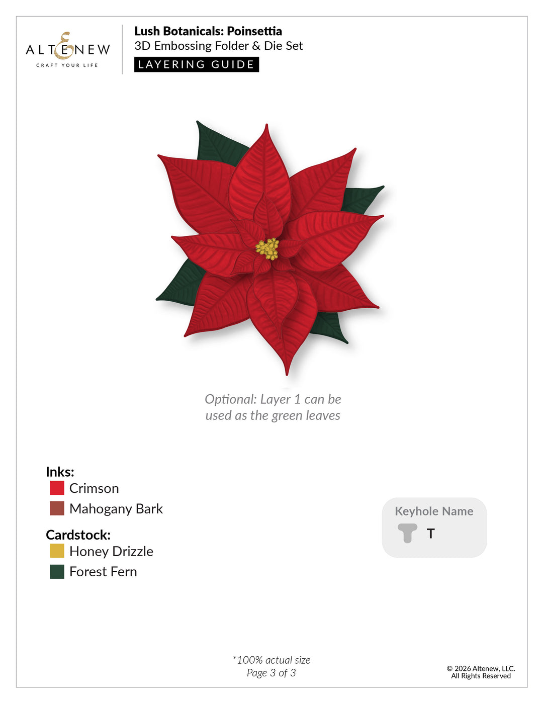 Lush Botanicals: Poinsettia 3D Embossing Folder & Die Set - Altenew