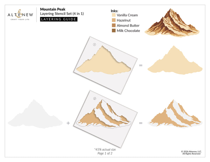 Mountain Peak Layering Stencil Set (4 in 1)