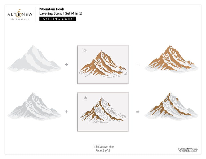 Mountain Peak Layering Stencil Set (4 in 1)