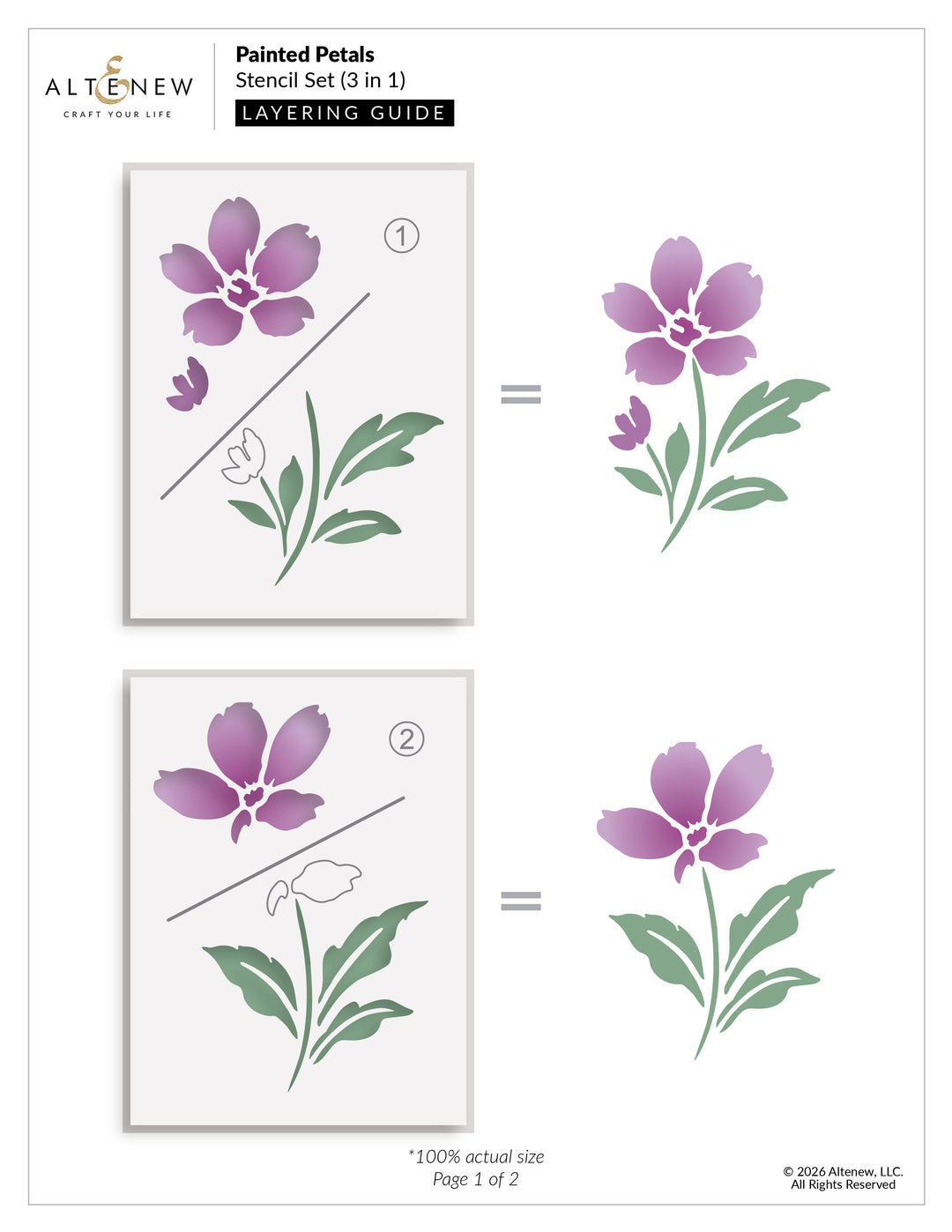 Painted Petals Stencil Set (3 in 1)